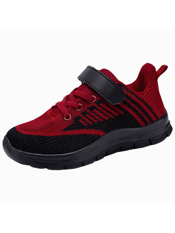 Kids Sneakers Boys Girls Lightweight Breathable Athletic Shoes , Non Slip, Suitable for School, Walking, Running,Toddler, Little Kid(Red,8-9 Years)