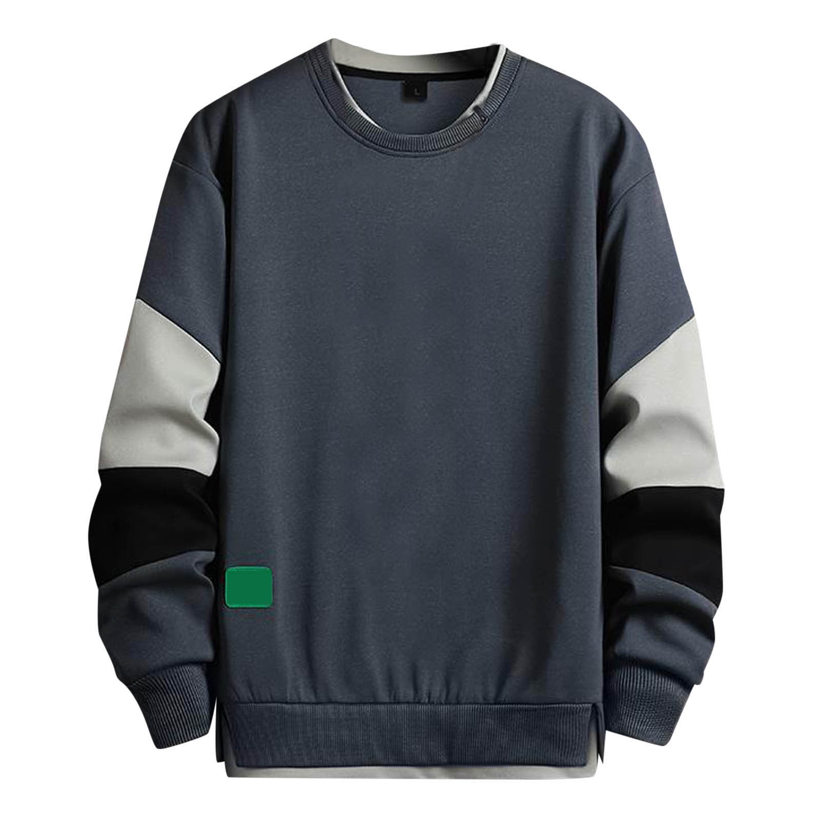 Zuwimk Mens Sweatshirts No Hood,Men's Relaxed Fit Crewneck Sweatshirt ...