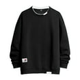 thumbnail image 1 of Zuwimk Mens Sweatshirts No Hood,Men's Relaxed Fit Logo French Terry Crewneck Sweatshirt Black,XXL, 1 of 5