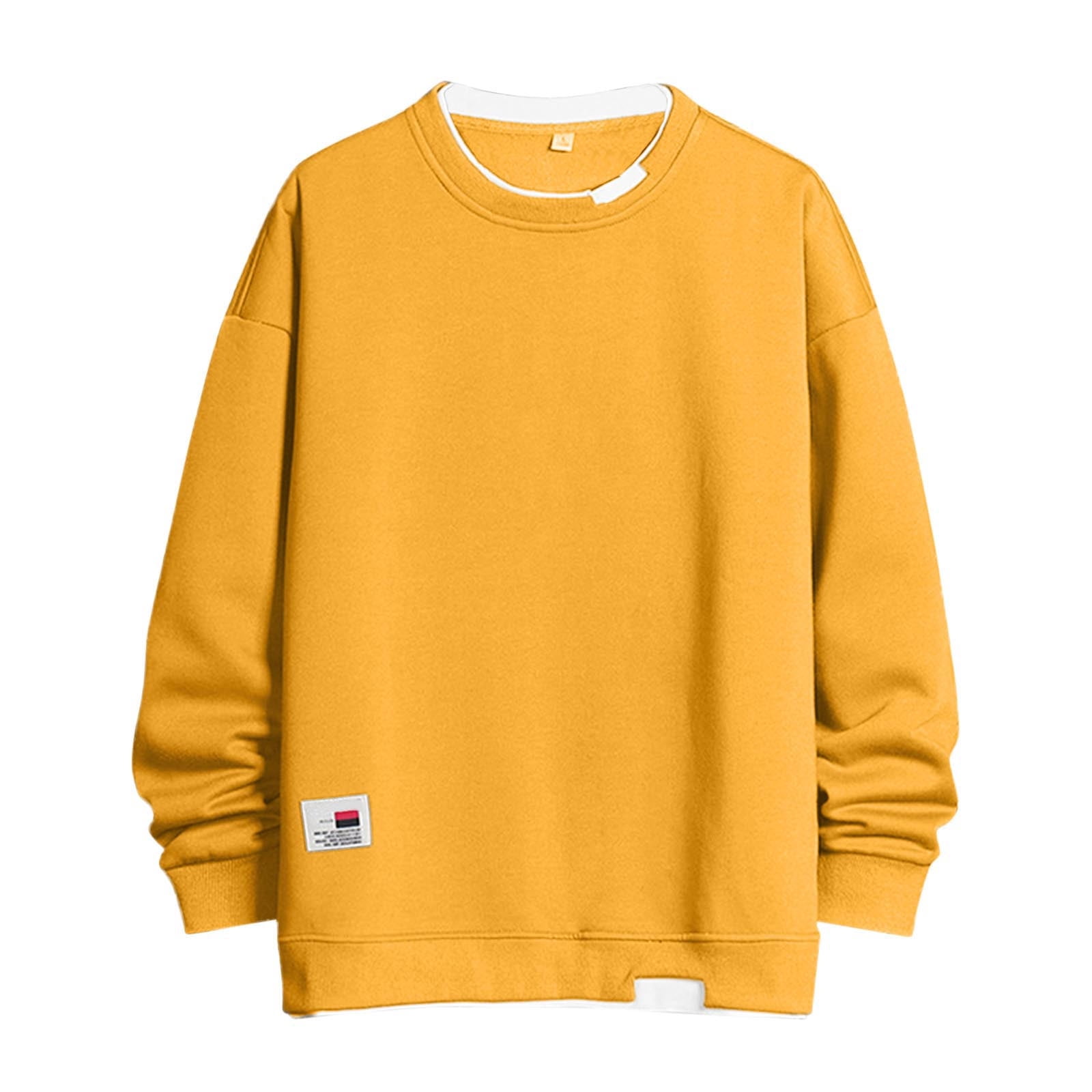 Zuwimk Mens Sweatshirts No Hood,Men's Relaxed Fit Logo French Terry