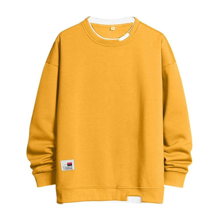 Zuwimk Mens Sweatshirts No Hood,Men's Relaxed Fit Logo French