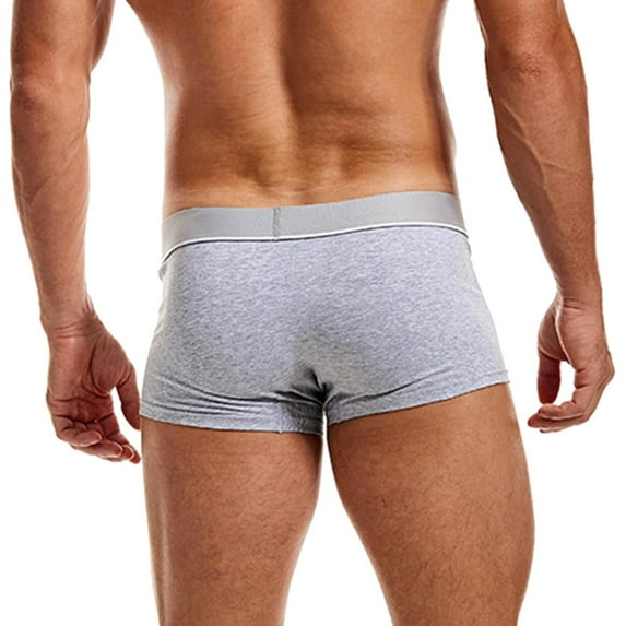 Zuwimk Mens Underwear ,Men's Jockstrap Supporter Jock Strap Cotton Underwear Gray,L