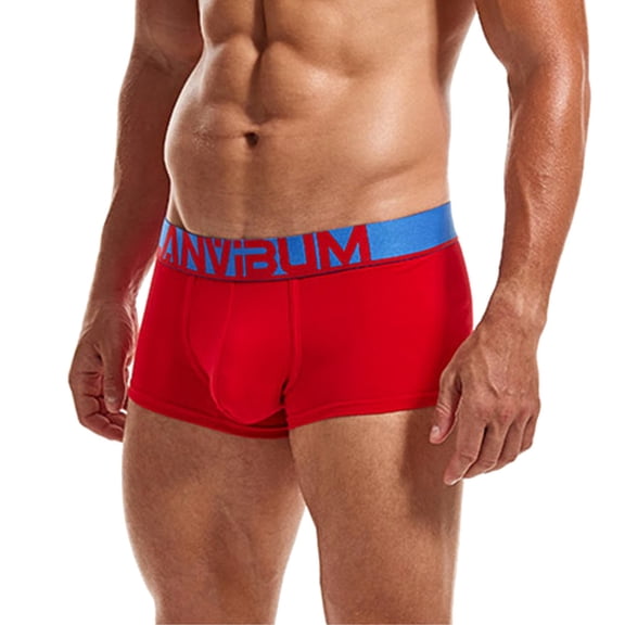 Zuwimk Mens Underwear ,Men's Jockstrap Supporter Jock Strap Cotton Underwear Red,XXL