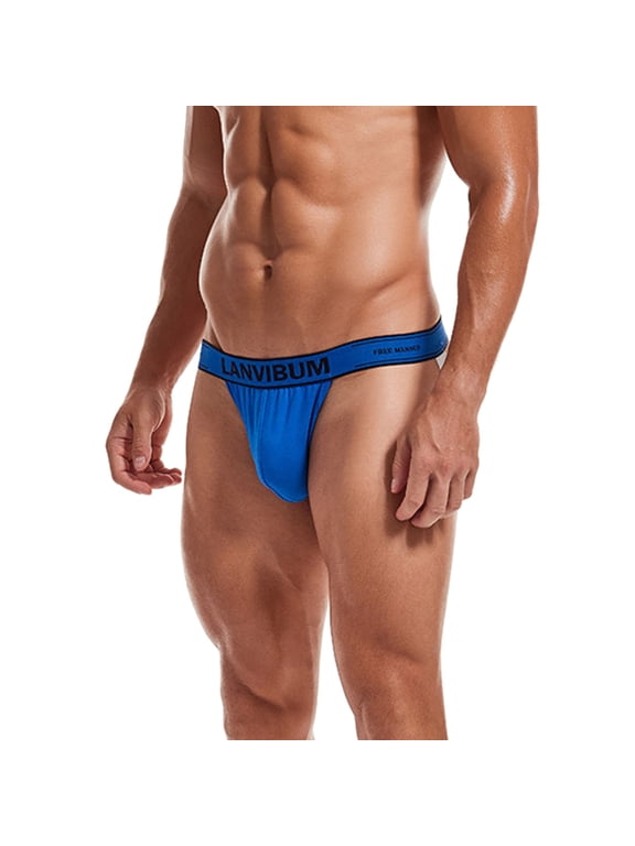 Mens Underwear,Men's Jockstrap Underwear Cotton Supporter Briefs Blue,XL