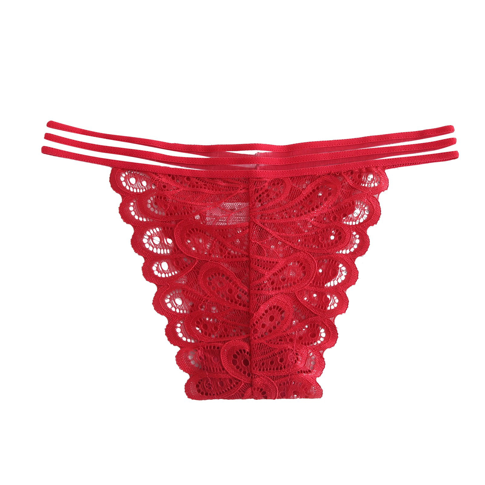 Zuwimk G String Thongs For Women,Sport Thong Panties Women Low Rise No Show  Bonded Breathable Underwear Red,One Size