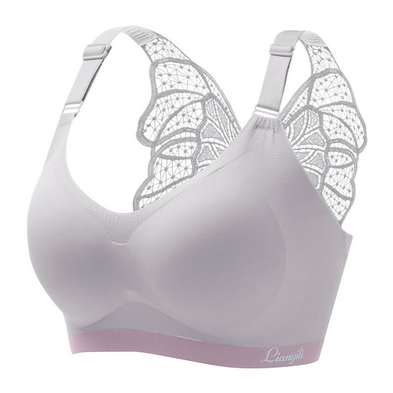 Zuwimk Sports Bras For Women,Women's Bras Molded Cup Seamfree Bralette Purple,5XL