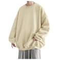 thumbnail image 1 of Zuwimk Sweatshirts For Men With Designs,Uniform Adult Long Sleeve Crewneck Sweatshirt Men's Casual Solid Dropped Shoulder Sleeve Tops Round Neck Sweatshirt Blouse Mens Casual Pullover Shirts, 1 of 4