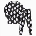 thumbnail image 1 of Zuwimk Toddler Girl Boys Pajamas Halloween Funny Graphic Pjs Jammies Fall Winter Long Sleeve Sleepwear Sets,Y009-Black, 1 of 9