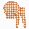 thumbnail image 1 of Zuwimk Toddler Girl Boys Pajamas Halloween Funny Graphic Pjs Jammies Fall Winter Long Sleeve Sleepwear Sets,Y009-Gold, 1 of 9