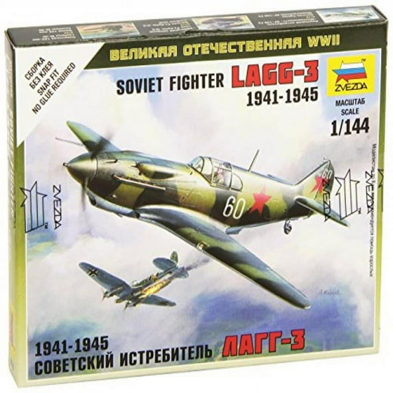 Zvezda Models 1/144 Soviet Fighter LaGG-3 New Tooling Snap Kit