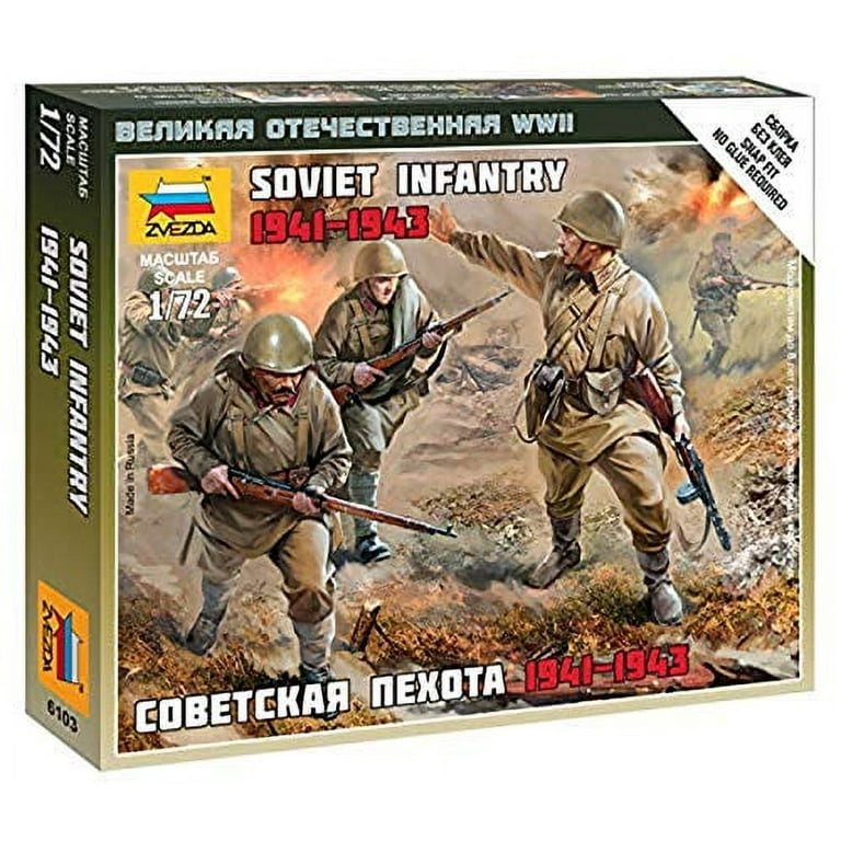 Zvezda Models Zvezda Models 1 72 Soviet Infantry 1941 Snap Kit