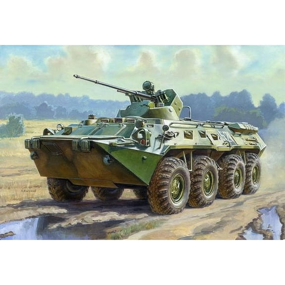 Zvezda ZV3560 Russian Personnel Carrier BTR-80A - Plastic Model Kit Scale 1/35 231 Parts Lenght 8" / 21 cm