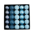 thumbnail image 1 of Zvmxot 25pcs Christmas Ball Ornaments Christmas Tree Decor Vintage Style Multi-Scene Application Enhance Ambiance for Holiday Wedding Party Indoor Outdoor Decorations(Blue,2.36"/6CM), 1 of 9