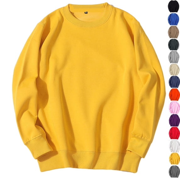 Zvmxot Crew Neck Fleece Sweatshirts for Men Pullover Lightweight Sweat Shirts Casual Warm Athletic Workout Tops