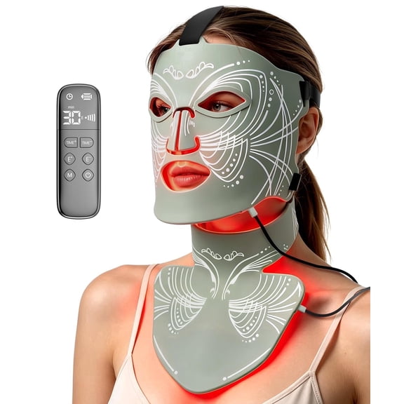 ZVOUS Lighted Anti Aging Face and Neck Skincare Mask