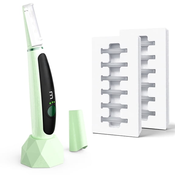 Zvous Sonic Dermaplane Razor for Women – Sonic Exfoliation & Peach Fuzz Removal System, 12 Replacement Blades, 3 Speeds