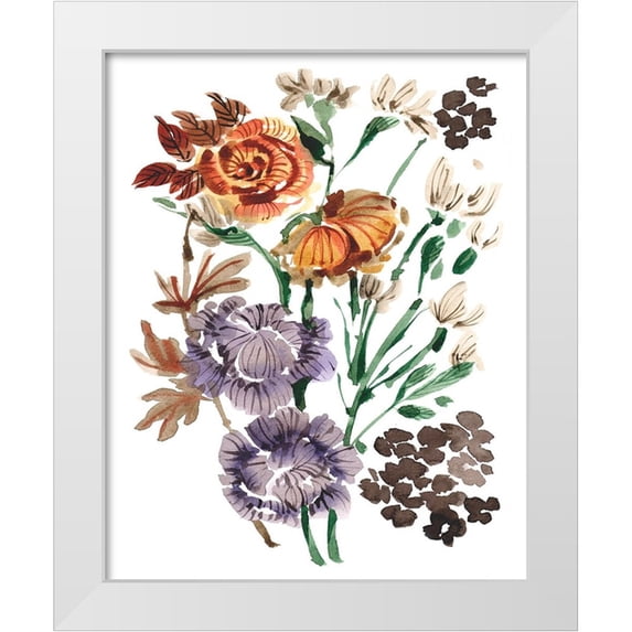 Zwara, Ania 15x18 White Modern Wood Framed Museum Art Print Titled - UA Autumn Garden Bouquet I