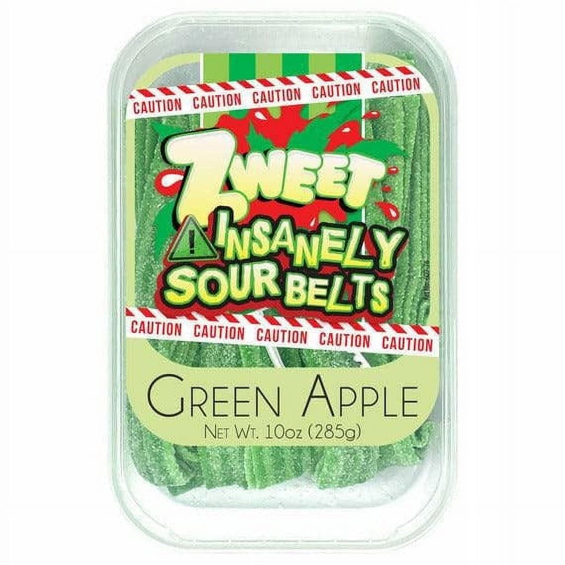 Zweet Sour Green Apple Belts, Pack of 1 10 oz Intensely Sour Candy