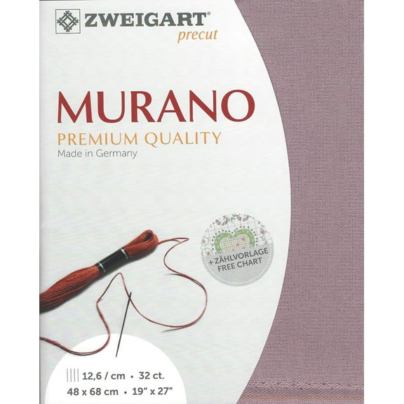 Zweigart Precut Murano 32 count Lavender/Antique Violet 3984/5045