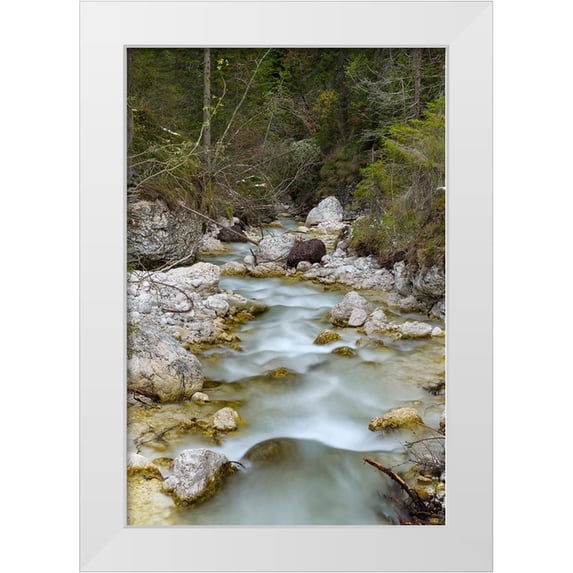 Zwick, Martin 11x14 White Modern Wood Framed Museum Art Print Titled - Tschamin Valley-Valle di Ciamin-in the Rosengarten-Catinaccio mountain range-The dolomites are list