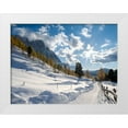 thumbnail image 1 of Zwick, Martin 14x12 White Modern Wood Framed Museum Art Print Titled - Geisler mountain range in the dolomites of the Villnoss Valley in South Tyrol-Alto Adige after an a, 1 of 4