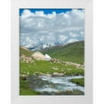 thumbnail image 1 of Zwick, Martin 15x18 White Modern Wood Framed Museum Art Print Titled - Landscape with Yurt at the Otmok mountain pass in the Tien Shan or heavenly mountains-Kyrgyzstan, 1 of 4