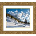 thumbnail image 1 of Zwick, Martin 17x15 Gold Ornate Wood Framed with Double Matting Museum Art Print Titled - Geisler mountain range in the dolomites of the Villnoss Valley in South Tyrol-Alto Adige after an a, 1 of 4