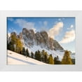 thumbnail image 1 of Zwick, Martin 18x14 White Modern Wood Framed Museum Art Print Titled - Geisler mountain range in the dolomites of the Villnoss Valley in South Tyrol-Alto Adige after an a, 1 of 4