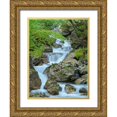 thumbnail image 1 of Zwick, Martin 19x24 Gold Ornate Wood Framed with Double Matting Museum Art Print Titled - Waterfall in gorge of Gaisalpbach near Oberstdorf in the Allgau-Germany-Bavaria, 1 of 4