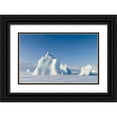 thumbnail image 1 of Zwick, Martin 24x16 Black Ornate Wood Framed with Double Matting Museum Art Print Titled - Icebergs frozen into the sea ice of the Uummannaq Fjord System during winter, 1 of 4
