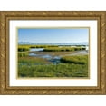 thumbnail image 1 of Zwick, Martin 24x18 Gold Ornate Wood Framed with Double Matting Museum Art Print Titled - Landscape at lake Song Kol, 1 of 4