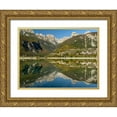 thumbnail image 1 of Zwick, Martin 24x19 Gold Ornate Wood Framed with Double Matting Museum Art Print Titled - Molveno at lake Lago di Molveno in the Dolomiti di Brenta  Italy-Trentino, 1 of 4