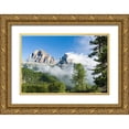 thumbnail image 1 of Zwick, Martin 32x23 Gold Ornate Wood Framed with Double Matting Museum Art Print Titled - Tofane-part of the UNESCO World Heritage Site the Dolomites Italy, 1 of 4