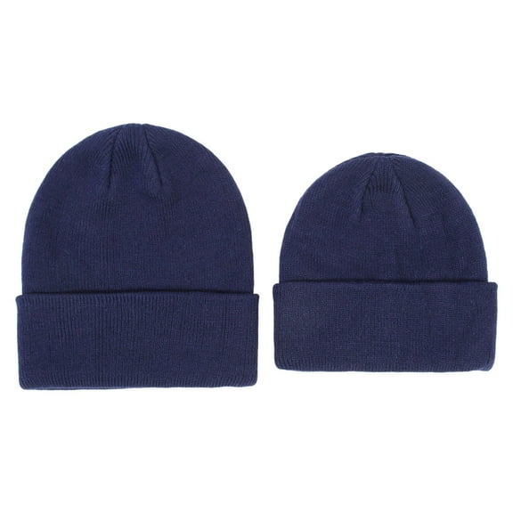 Zwiiyzr 0-6Y Baby Boys Girls Beanies Toddler Beanie Kids Winter Hats Children Knit Warm Caps Navy