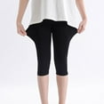 thumbnail image 1 of Zwiiyzr 2-13Y Girls Capri Leggings Stretchy Summer Cropped Tights Soft Dance Yoga Pants for Kids Teens Daily Wear Black, 1 of 7
