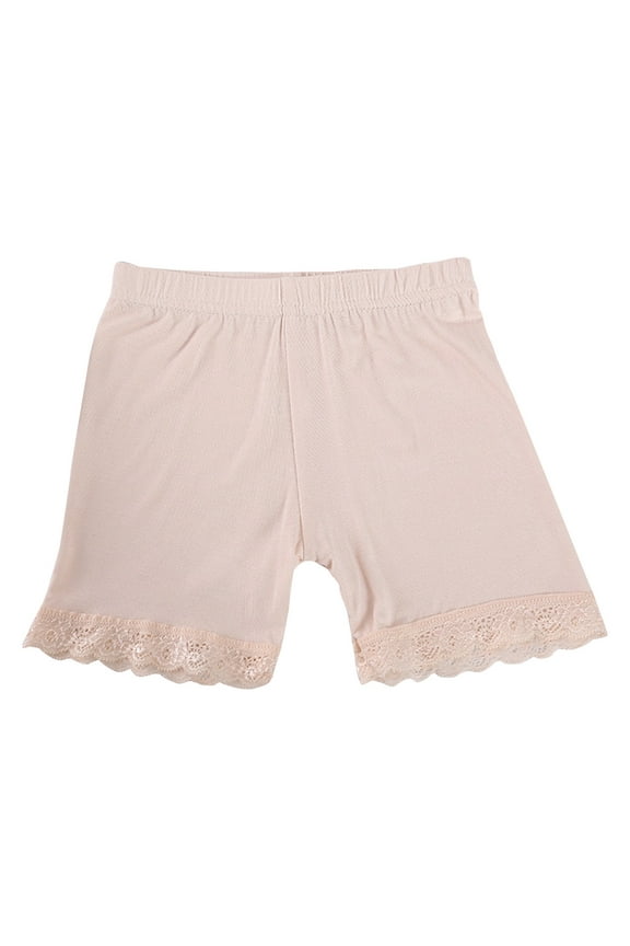 2-15Y Toddler Baby Girls Biker Shorts Cotton Candy Color Toddler Bike Shorts Under Dress Shorts Baby Everyday Shorts Beige