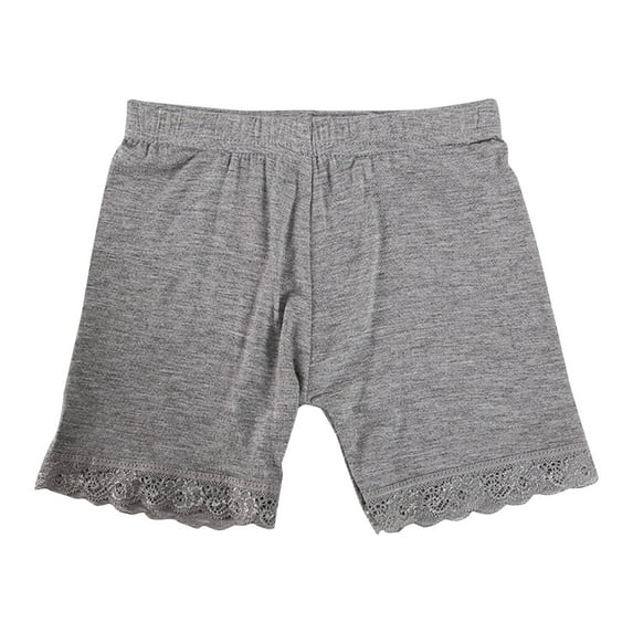 Zwiiyzr 2-15Y Toddler Baby Girls Biker Shorts Cotton Candy Color Toddler Bike Shorts Under Dress Shorts Baby Everyday Shorts Gray