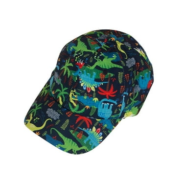 Zwiiyzr 2-6Y Kids Baseball Hats Toddler Dinosaur Baseball Hats Adjustable Summer Trucker Hats for Boys Girls Black