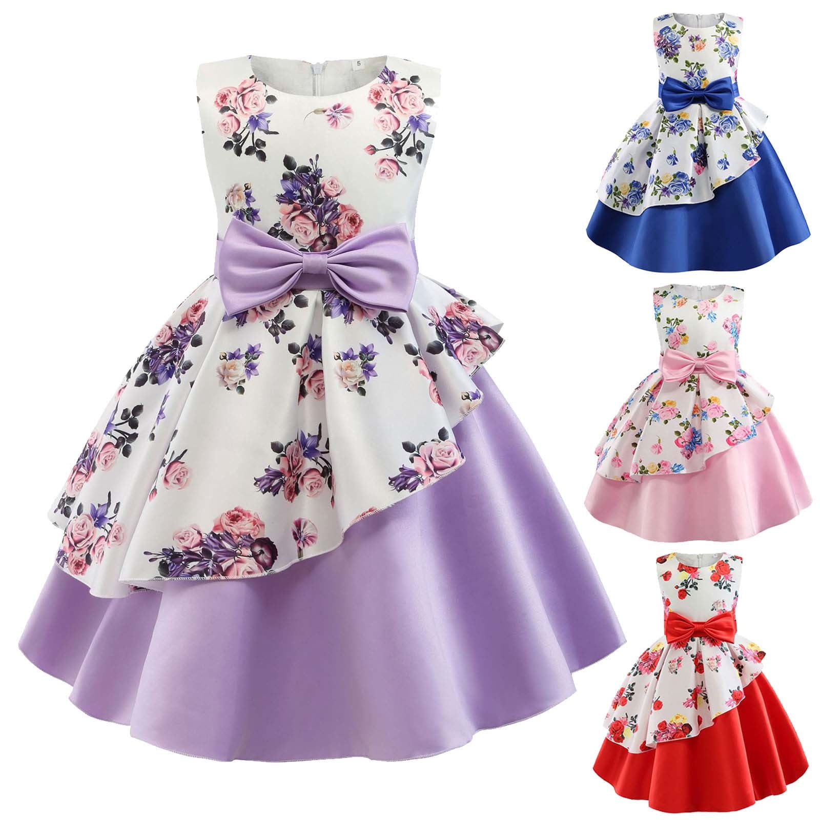 Hicidod Baby Girl Lace Dress Toddler Tulle Sleeveless Tutu Dresses Bow Princess Party Wedding Pageant Bridesmaid Ball Gown Fall For Women