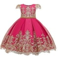 thumbnail image 1 of Zwiiyzr 0-10Y Medieval First Communion Dress Flower Girl Dress Elegant Vintage A-Line Bridesmaid Princess Dress for Wedding Party Red, 1 of 9
