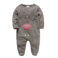 thumbnail image 1 of Zwiiyzr 0-1T Unisex Baby Boy and Girl Button Onesie Solid Newborn Footie One-Piece Infant Romper Jumpsuit Brown, 1 of 2