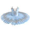 thumbnail image 1 of Zwiiyzr 2025 1-14Y Girls Ballerina Clothes Dance Tutu Floral Print Gymnastics Leotard Ballet Tutu Blue, 1 of 4