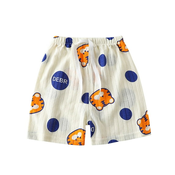 Zwiiyzr 1-6T Toddler Baby Boys Girls Shorts Pull On Cartoon Jogger Shorts Summer Short Pants Blue
