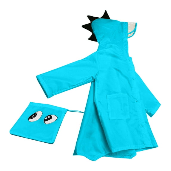 Zwiiyzr 1-8 Years Kids Raincoats For Girls Boys Waterproof Rain Jacket Cartoon Dinosaur Children Toddler Rain Wear Children Rain Poncho Blue