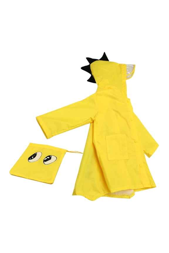 1-8 Years Kids Raincoats For Girls Boys Waterproof Rain Jacket Cartoon Dinosaur Children Toddler Rain Wear Children Rain Poncho Yellow