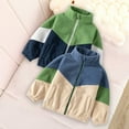 thumbnail image 1 of Zwiiyzr 1-8Y Boys Polar Fleece Jacket Winter Coat Stand Collar Jacket Thick Warm Outwear Clothes Beige, 1 of 2
