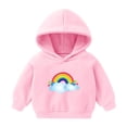 thumbnail image 1 of Zwiiyzr 1-8Y Girls' Boys' Rainbow Printed Cute Hoodies Long Sleeve Pullover Hoodie Sweatshirt Pink, 1 of 2