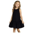 thumbnail image 1 of Zwiiyzr 2025 1-8Y Infant Toddler Baby Dress Summer Casual Cute Solid Color Sleeveless Dress Black, 1 of 6