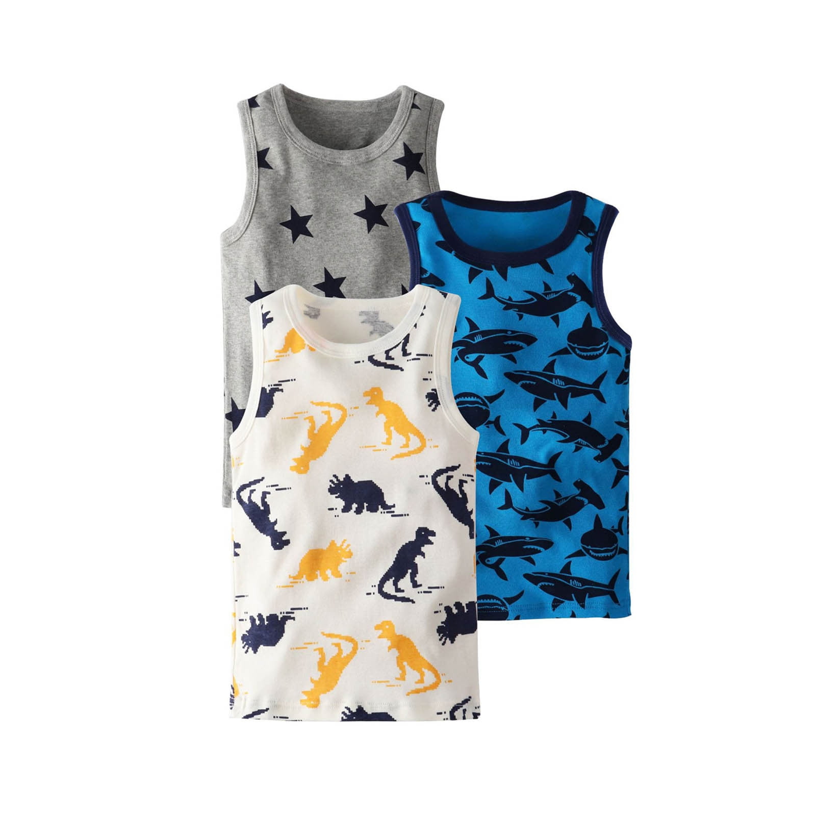 LOREZA ® 5-pack jongens camouflage ondershirts tank top- combinatie 1-8-9 jaar oud