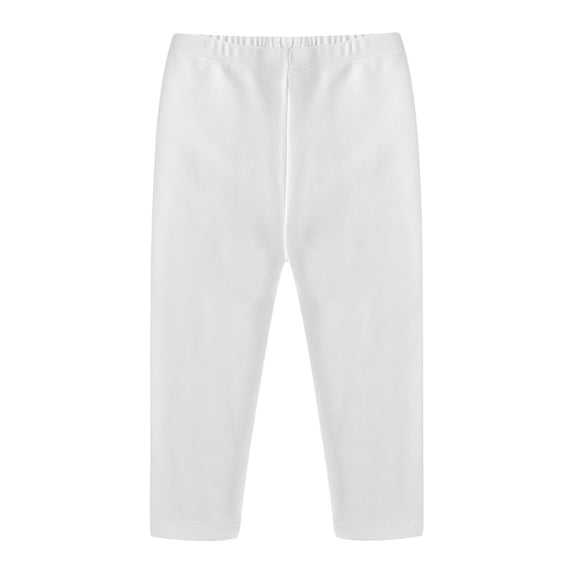 Zwiiyzr 1-8Y Toddler Baby Girls Pants Fall Winter Clothes Candy Color Casual Cute Stretch Kids Tight Leggings Pants White